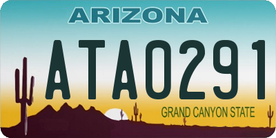 AZ license plate ATA0291