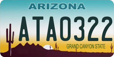 AZ license plate ATA0322