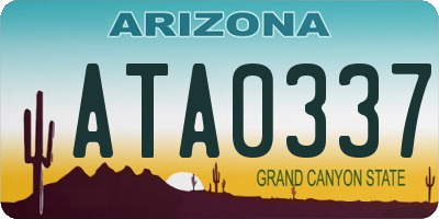 AZ license plate ATA0337