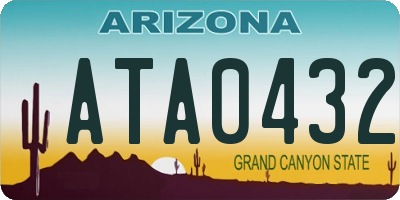 AZ license plate ATA0432
