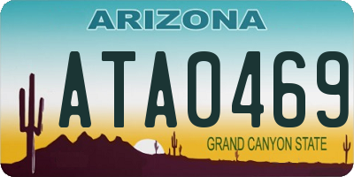 AZ license plate ATA0469