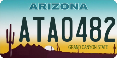 AZ license plate ATA0482