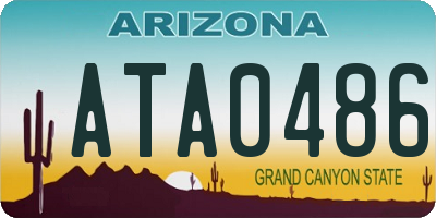 AZ license plate ATA0486
