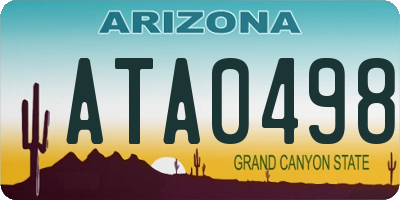 AZ license plate ATA0498