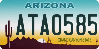 AZ license plate ATA0585