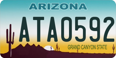 AZ license plate ATA0592