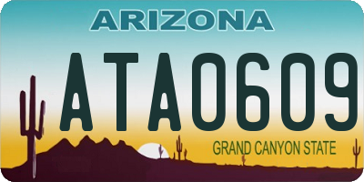 AZ license plate ATA0609