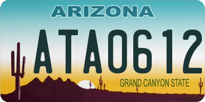 AZ license plate ATA0612