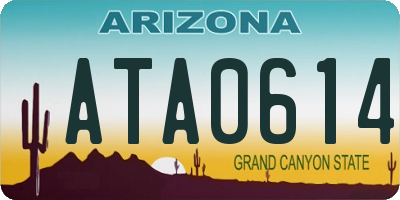 AZ license plate ATA0614