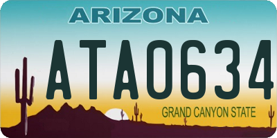 AZ license plate ATA0634
