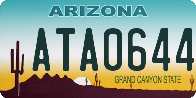 AZ license plate ATA0644