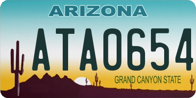 AZ license plate ATA0654