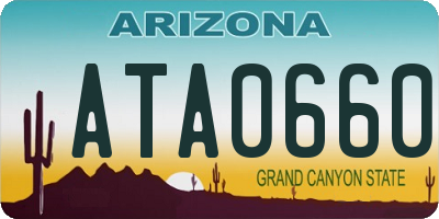 AZ license plate ATA0660