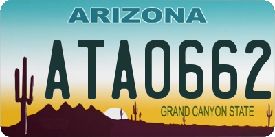 AZ license plate ATA0662