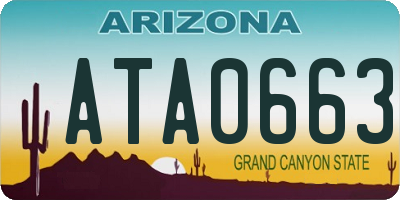 AZ license plate ATA0663