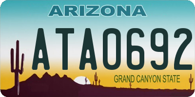 AZ license plate ATA0692