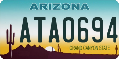 AZ license plate ATA0694