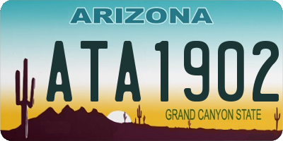 AZ license plate ATA1902