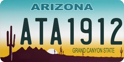 AZ license plate ATA1912