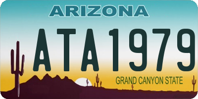 AZ license plate ATA1979