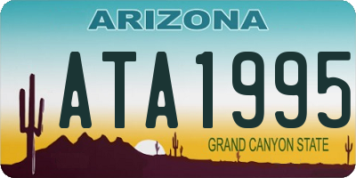 AZ license plate ATA1995