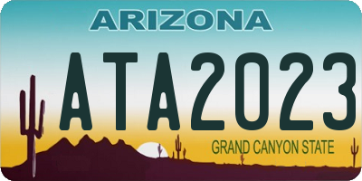 AZ license plate ATA2023