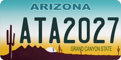 AZ license plate ATA2027