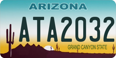 AZ license plate ATA2032