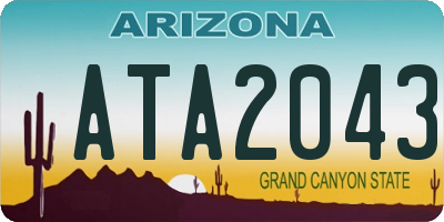 AZ license plate ATA2043