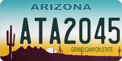 AZ license plate ATA2045