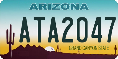 AZ license plate ATA2047