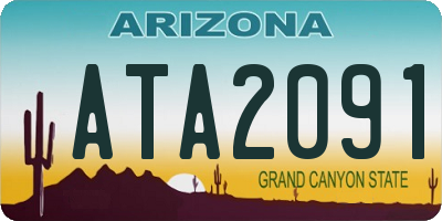 AZ license plate ATA2091