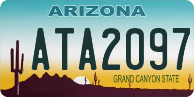 AZ license plate ATA2097