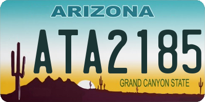 AZ license plate ATA2185