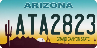 AZ license plate ATA2823
