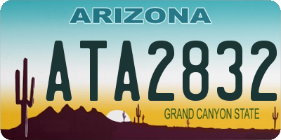 AZ license plate ATA2832
