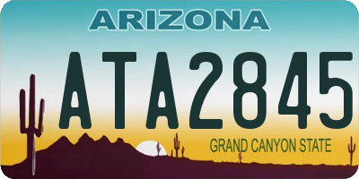 AZ license plate ATA2845