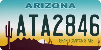 AZ license plate ATA2846