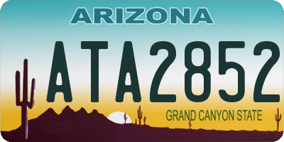 AZ license plate ATA2852
