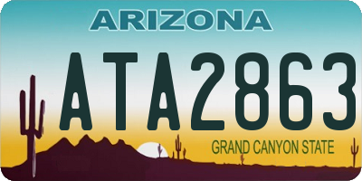 AZ license plate ATA2863