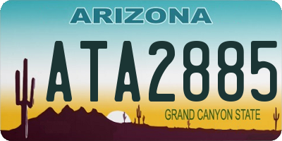 AZ license plate ATA2885