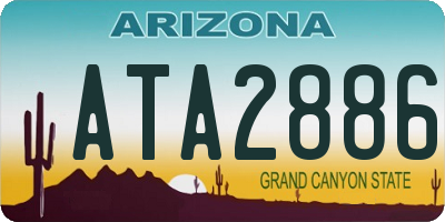 AZ license plate ATA2886