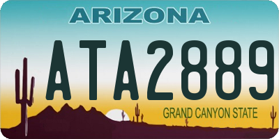 AZ license plate ATA2889