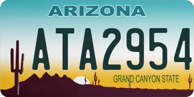 AZ license plate ATA2954