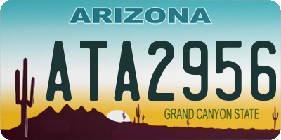 AZ license plate ATA2956