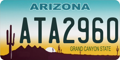 AZ license plate ATA2960
