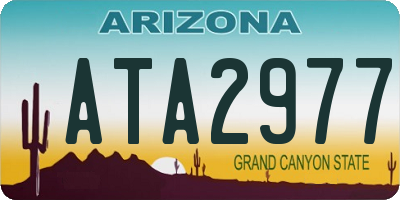 AZ license plate ATA2977