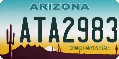 AZ license plate ATA2983