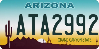 AZ license plate ATA2992
