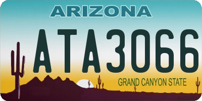 AZ license plate ATA3066